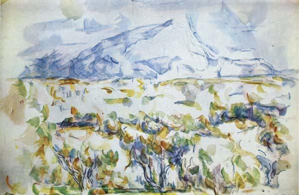Paul Cezanne La Montagne Sainte-Victoire Norge oil painting art